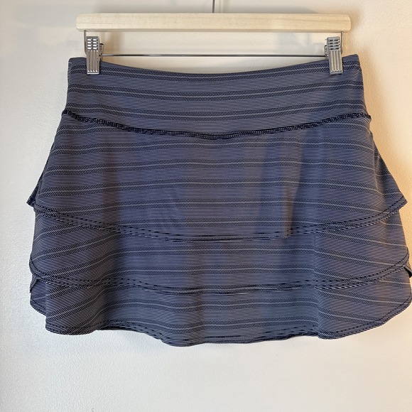 Athleta Pants - Athleta Dot Stripe Swagger Skort Navy Blue Womens Size L #591396 Classic Sporty